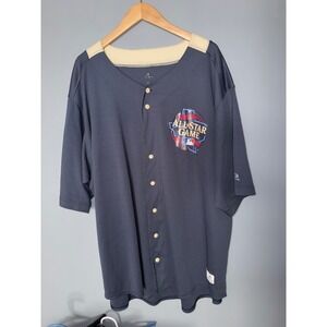 True Fan MLB 2024 All Star Game Texas Baseball‎ Jersey Navy Blue Mens XL
